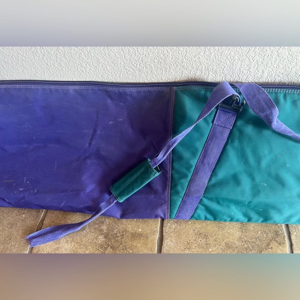 Vintage LL Bean Ski Bag Green Purple 213cm Long - Picture 6 of 13